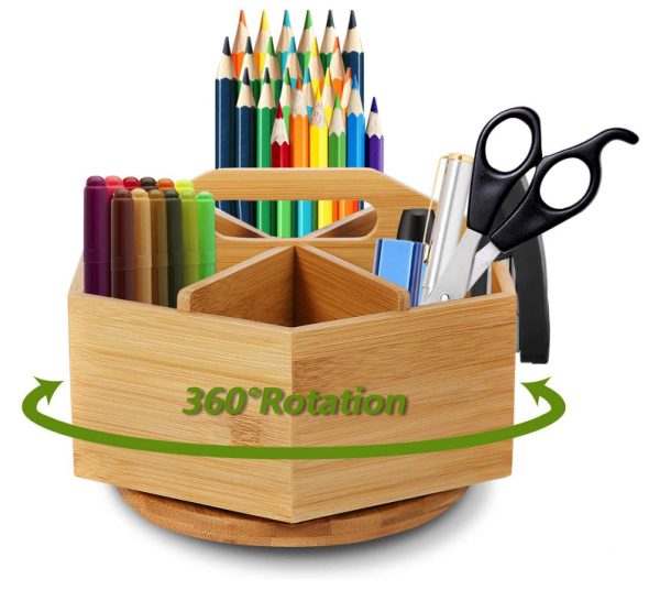 Bamboo Art Supply Desk Organizer BundleIT