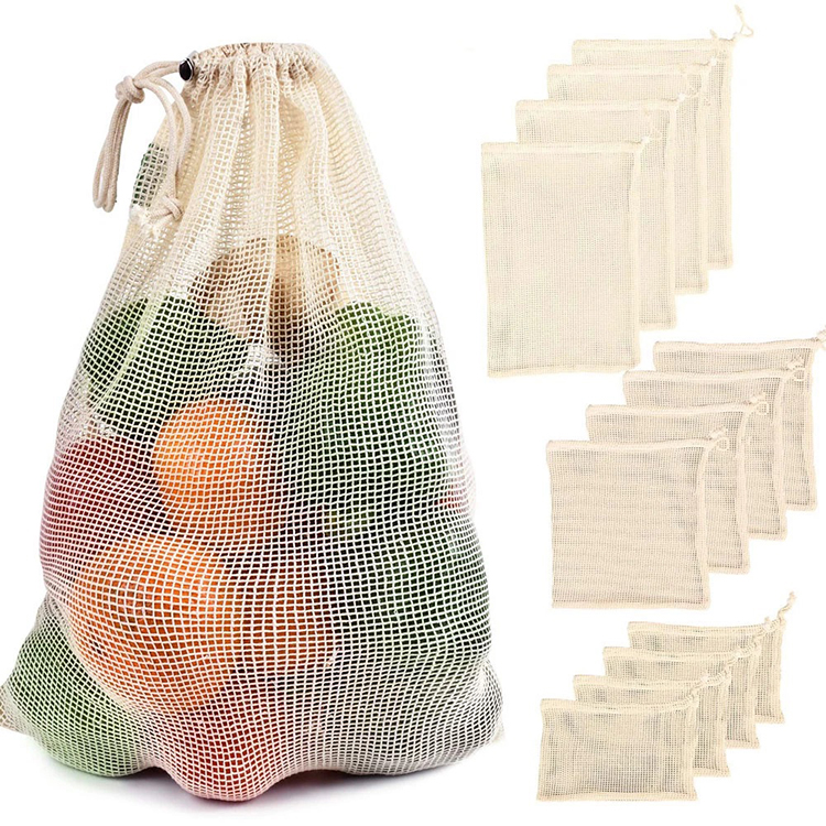 Cotton mesh grocery bags - BundleIT